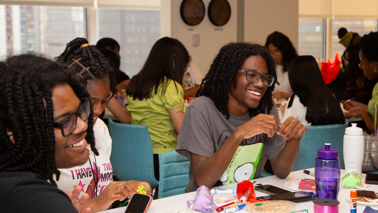 Group of students laughing