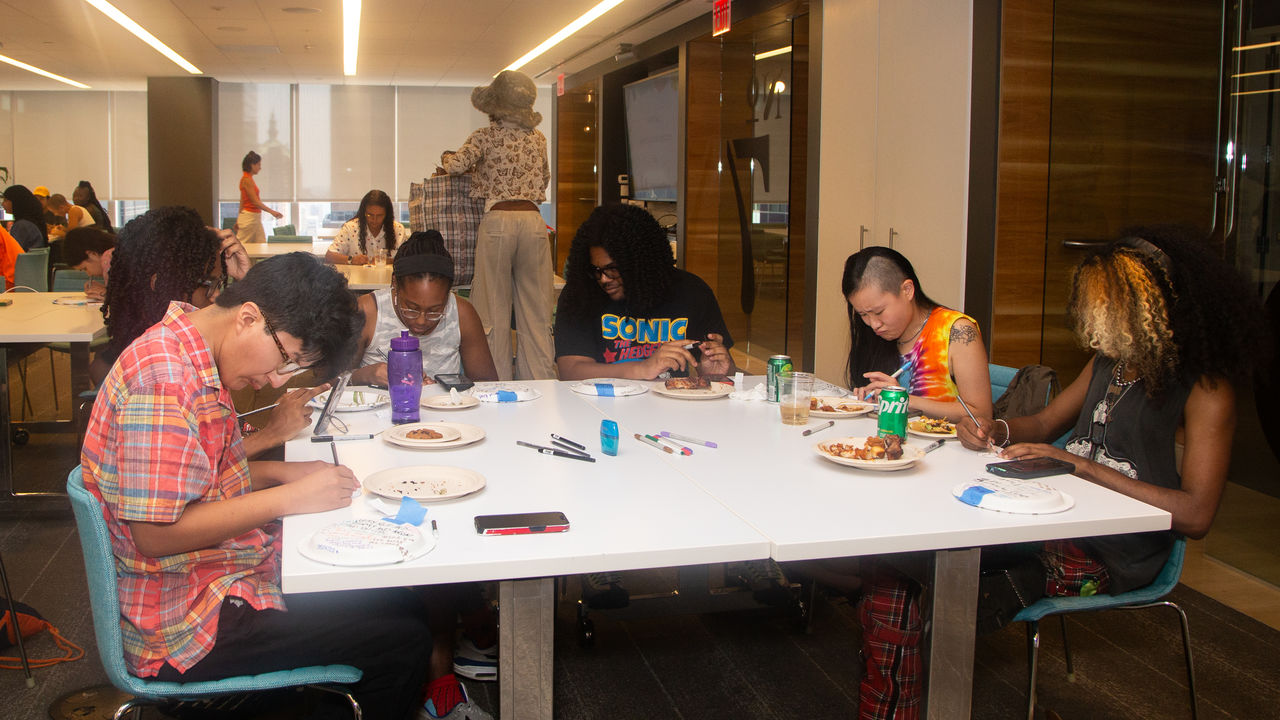 Group of students working