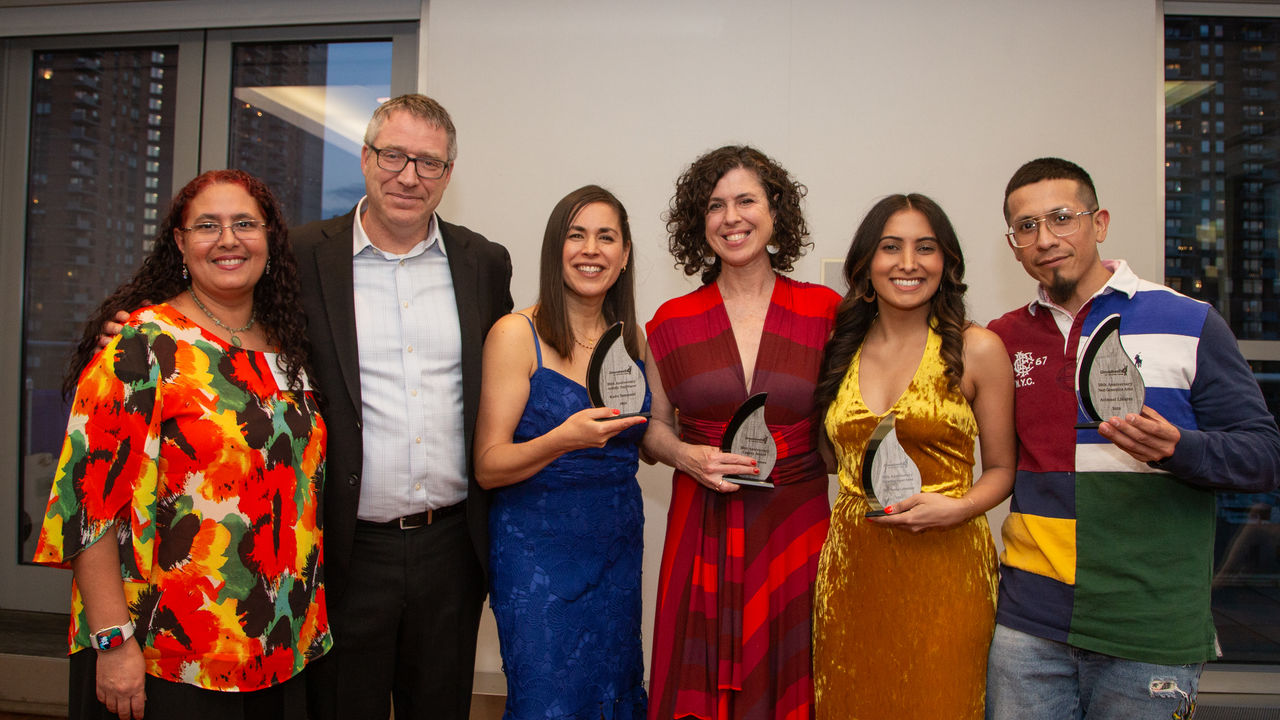 Group photo of award winners and Groundswell Executive Director