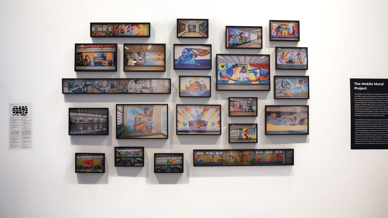 Framed photos of murals 